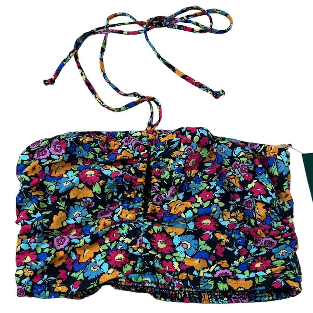 Wild Fable Women's Floral Sleeveless Woven Cropped Top - Size XS - NWT